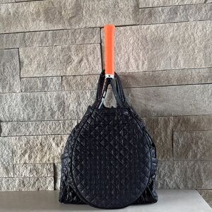 MZ Wallace Quilted Black Tennis Backpack  Bag
